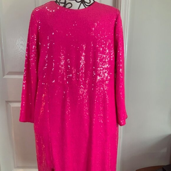 Torrid Hot Pink Sequin Glam Party Dress Plus Size 16 - Picture 2 of 12